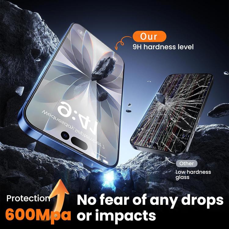 10 Stück 0,18mm Ultra-Dünne Ultraschall HD Siebdruck Hoch-Aluminium Dick-Gel Gehärtete Glasfolie, Für iPhone 17e / 16e, Für iPhone 17 Pro Max, Für iPhone 17 Pro, Für iPhone 17, Für iPhone Air, Für iPhone 16 Pro Max, Für iPhone 16 Pro, Für iPhone 16 Pl...
