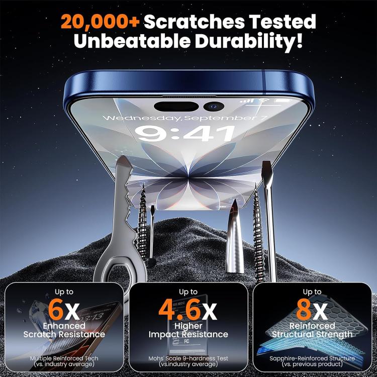 10 Stück 0,18mm Ultra-Dünne Ultraschall HD Siebdruck Hoch-Aluminium Dick-Gel Gehärtete Glasfolie, Für iPhone 17e / 16e, Für iPhone 17 Pro Max, Für iPhone 17 Pro, Für iPhone 17, Für iPhone Air, Für iPhone 16 Pro Max, Für iPhone 16 Pro, Für iPhone 16 Pl...