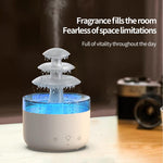 Dreifarbige Lichter Ultraschall Luftbefeuchter Wolkenregen Aromatherapie Diffusor, Wolkenregen