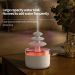 Dreifarbige Lichter Ultraschall Luftbefeuchter Wolkenregen Aromatherapie Diffusor, Wolkenregen