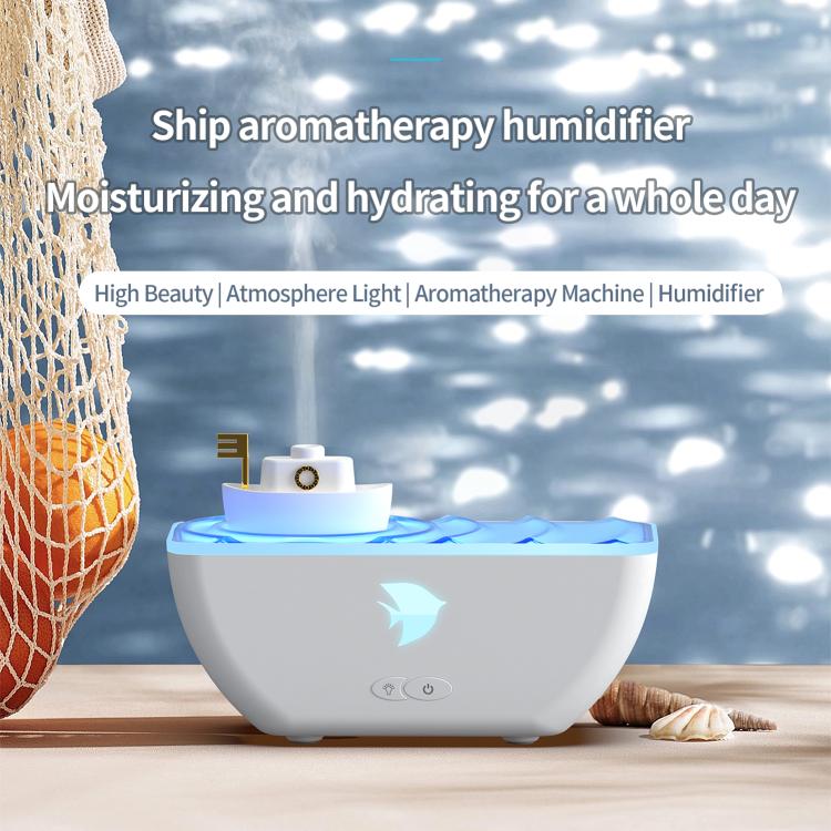 Ultraschall Luftbefeuchter Kreativer Kleines Boot Aromatherapie Diffusor, Kleines Boot