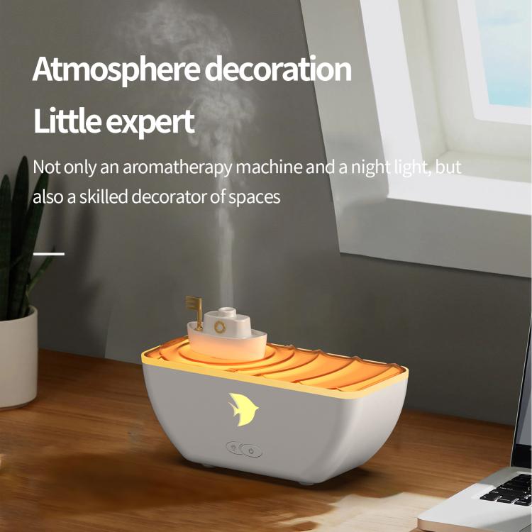 Ultraschall Luftbefeuchter Kreativer Kleines Boot Aromatherapie Diffusor, Kleines Boot