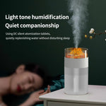 Simulierter Vulkan 7-Farben Ambientebeleuchtung Luftbefeuchter, Simulierter Vulkan