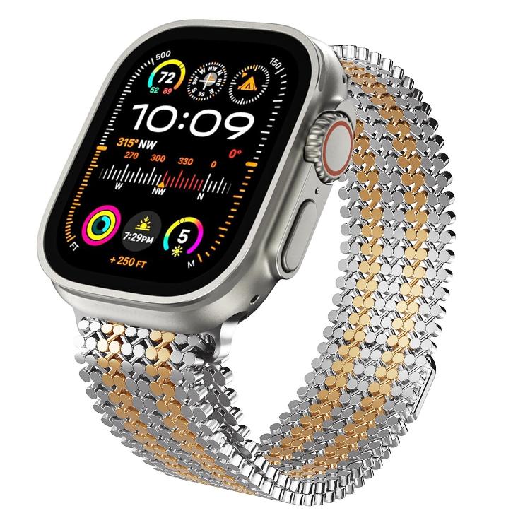 Molekulare Anordnung Magnetisches Edelstahl Uhrenarmband, Für Apple Watch 46mm / 49mm / 45mm / 44mm, Für Apple Watch 42mm / 41mm / 40mm / 38mm