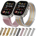 Molekulare Anordnung Magnetisches Edelstahl Uhrenarmband, Für Apple Watch 46mm / 49mm / 45mm / 44mm, Für Apple Watch 42mm / 41mm / 40mm / 38mm