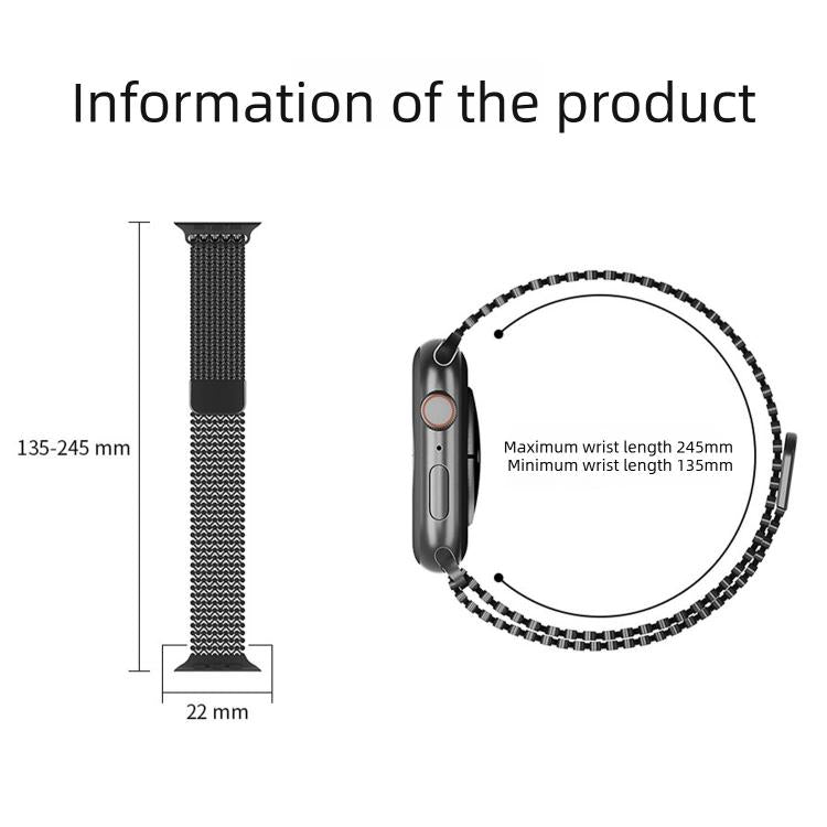 Molekulare Anordnung Magnetisches Edelstahl Uhrenarmband, Für Apple Watch 46mm / 49mm / 45mm / 44mm, Für Apple Watch 42mm / 41mm / 40mm / 38mm