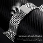 Molekulare Anordnung Magnetisches Edelstahl Uhrenarmband, Für Apple Watch 46mm / 49mm / 45mm / 44mm, Für Apple Watch 42mm / 41mm / 40mm / 38mm