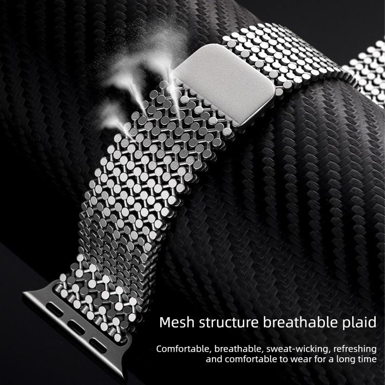 Molekulare Anordnung Magnetisches Edelstahl Uhrenarmband, Für Apple Watch 46mm / 49mm / 45mm / 44mm, Für Apple Watch 42mm / 41mm / 40mm / 38mm