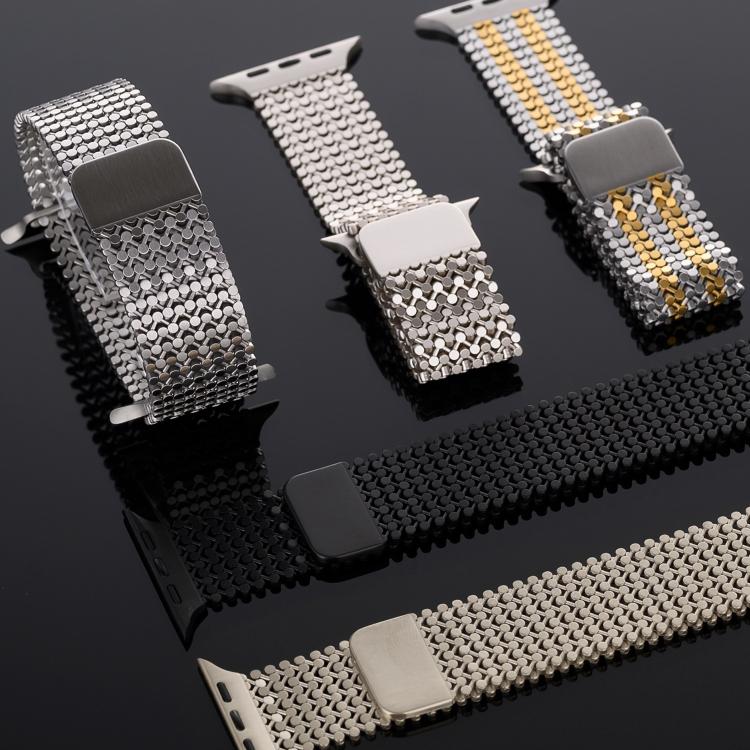 Molekulare Anordnung Magnetisches Edelstahl Uhrenarmband, Für Apple Watch 46mm / 49mm / 45mm / 44mm, Für Apple Watch 42mm / 41mm / 40mm / 38mm