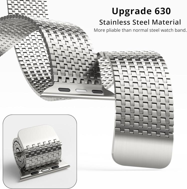 Stift-Ketten Mailänder Magnetisches Uhrenarmband, Für Apple Watch 46mm / 49mm / 45mm / 44mm, Für Apple Watch 42mm / 41mm / 40mm / 38mm