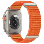 Two-section Mountain Pattern Hook And Loop Fastener Nylon Watch Band, For Apple Watch 46mm / 49mm / 45mm / 44mm, For Apple Watch 42mm / 41mm / 40mm / 38mm