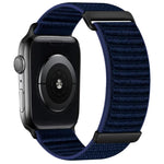 Two-section Mountain Pattern Hook And Loop Fastener Nylon Watch Band, For Apple Watch 46mm / 49mm / 45mm / 44mm, For Apple Watch 42mm / 41mm / 40mm / 38mm