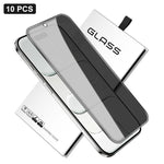 10x 360-Grad-Sichtschutz-Siebdruck Großes, gekrümmtes Kanten-Hartglas aus Aluminium, für iPhone 17e / 16e, für iPhone 17 Pro Max, für iPhone 17 Pro, für iPhone 17, für iPhone Air, für iPhone 16 Pro Max, für iPhone 16 Pro, für iPhone 16 Plus...