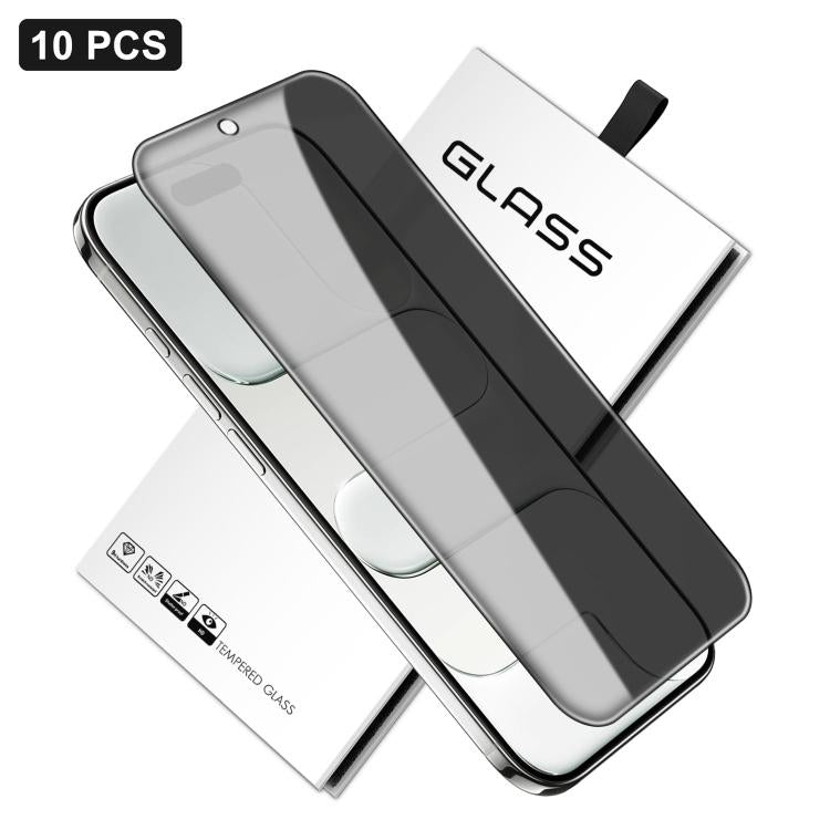 10x 360-Grad-Sichtschutz-Siebdruck Großes, gekrümmtes Kanten-Hartglas aus Aluminium, für iPhone 17e / 16e, für iPhone 17 Pro Max, für iPhone 17 Pro, für iPhone 17, für iPhone Air, für iPhone 16 Pro Max, für iPhone 16 Pro, für iPhone 16 Plus...
