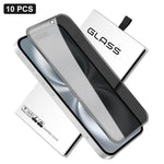 10x 360-Grad-Sichtschutz-Siebdruck Großes, gekrümmtes Kanten-Hartglas aus Aluminium, für iPhone 17e / 16e, für iPhone 17 Pro Max, für iPhone 17 Pro, für iPhone 17, für iPhone Air, für iPhone 16 Pro Max, für iPhone 16 Pro, für iPhone 16 Plus...