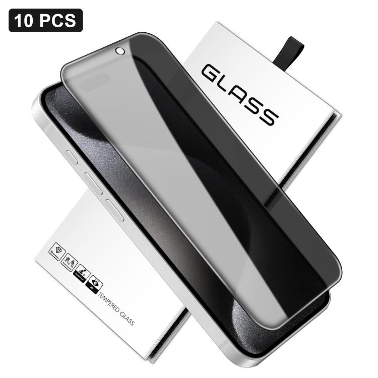 10x 360-Grad-Sichtschutz-Siebdruck Großes, gekrümmtes Kanten-Hartglas aus Aluminium, für iPhone 17e / 16e, für iPhone 17 Pro Max, für iPhone 17 Pro, für iPhone 17, für iPhone Air, für iPhone 16 Pro Max, für iPhone 16 Pro, für iPhone 16 Plus...