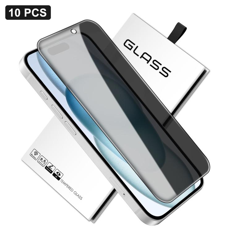 10x 360-Grad-Sichtschutz-Siebdruck Großes, gekrümmtes Kanten-Hartglas aus Aluminium, für iPhone 17e / 16e, für iPhone 17 Pro Max, für iPhone 17 Pro, für iPhone 17, für iPhone Air, für iPhone 16 Pro Max, für iPhone 16 Pro, für iPhone 16 Plus...