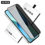10x 360-Grad-Sichtschutz-Siebdruck Großes, gekrümmtes Kanten-Hartglas aus Aluminium, für iPhone 17e / 16e, für iPhone 17 Pro Max, für iPhone 17 Pro, für iPhone 17, für iPhone Air, für iPhone 16 Pro Max, für iPhone 16 Pro, für iPhone 16 Plus...