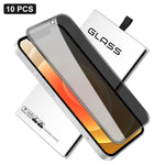 10x 360-Grad-Sichtschutz-Siebdruck Großes, gekrümmtes Kanten-Hartglas aus Aluminium, für iPhone 17e / 16e, für iPhone 17 Pro Max, für iPhone 17 Pro, für iPhone 17, für iPhone Air, für iPhone 16 Pro Max, für iPhone 16 Pro, für iPhone 16 Plus...