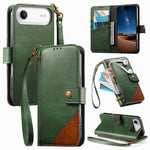 Zusammengesetzte Reißverschluss Geldbörse Veganes Leder Handyhülle mit Trageschlaufe, Für iPhone 17 Pro Max, Für iPhone 17 Pro, Für iPhone 17, Für iPhone Air, Für iPhone 16 Pro Max, Für iPhone 16 Pro, Für iPhone 16 Plus, Für iPhone 16
