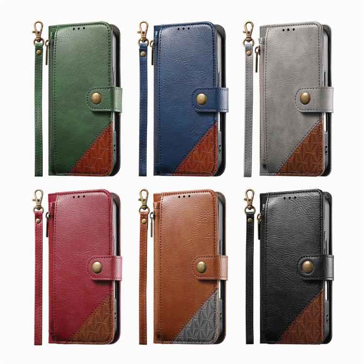 Zusammengesetzte Reißverschluss Geldbörse Veganes Leder Handyhülle mit Trageschlaufe, Für iPhone 17 Pro Max, Für iPhone 17 Pro, Für iPhone 17, Für iPhone Air, Für iPhone 16 Pro Max, Für iPhone 16 Pro, Für iPhone 16 Plus, Für iPhone 16