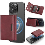 Dreifach gefaltetes magnetisches veganes Leder-Kartenetui