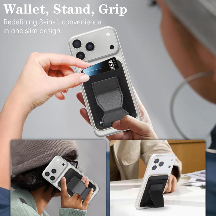 Magnetisches Taillenband veganes Leder-Kartenetui