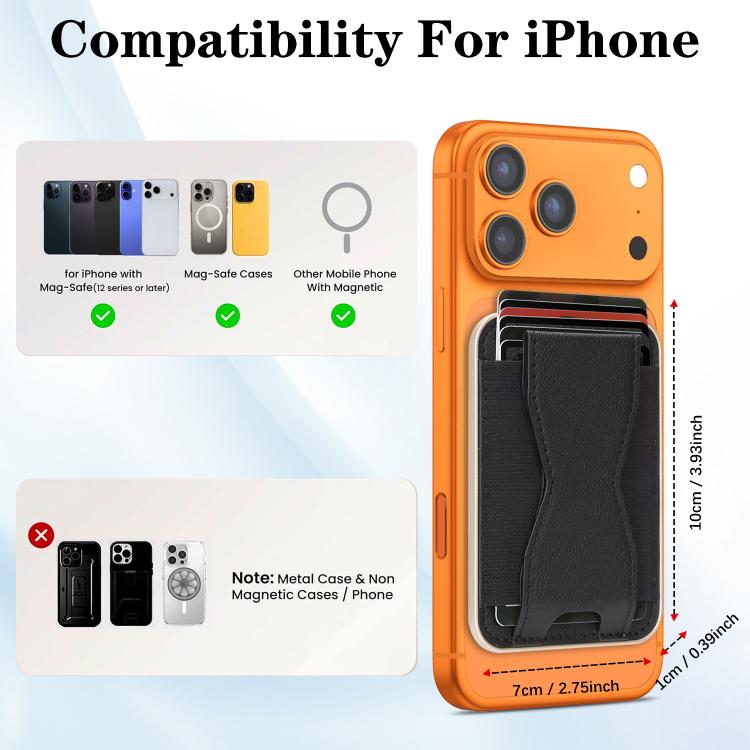 Magnetisches Taillenband veganes Leder-Kartenetui