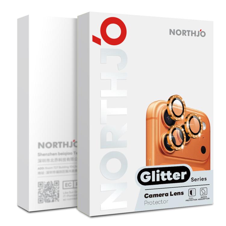 NORTHJO 1 Set Kameraobjektivschutz Glitzer-Metallringfolie, Für iPhone 17 Pro / 17 Pro Max