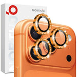 NORTHJO 1 Set Kameraobjektivschutz Glitzer-Metallringfolie, Für iPhone 17 Pro / 17 Pro Max