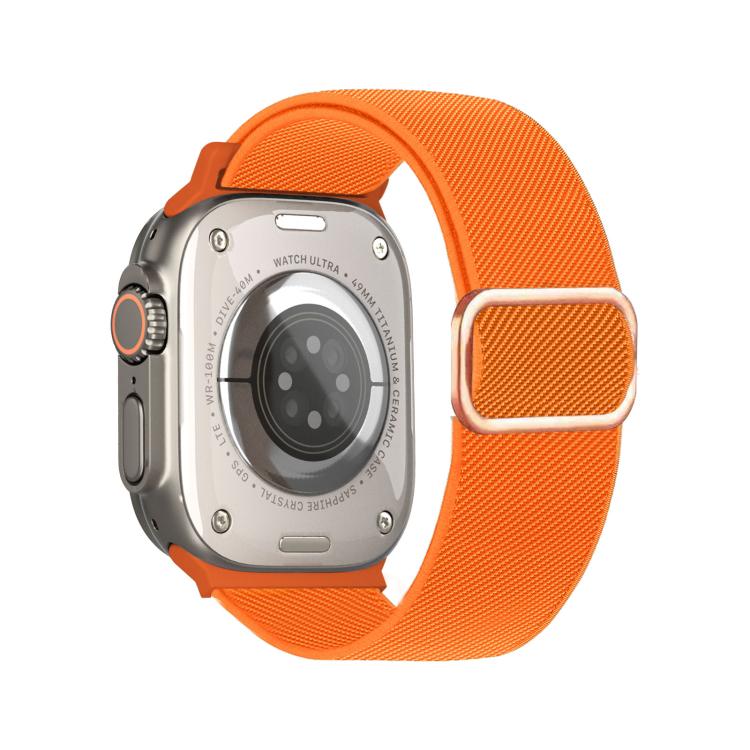 Diagonal gestreiftes D-Ring Schnalle Nylon Elastisches Uhrenarmband, Für Apple Watch 46mm / 49mm / 45mm / 44mm, Für Apple Watch 42mm / 41mm / 40mm / 38mm