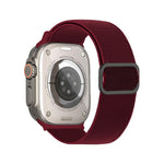 Diagonal gestreiftes D-Ring Schnalle Nylon Elastisches Uhrenarmband, Für Apple Watch 46mm / 49mm / 45mm / 44mm, Für Apple Watch 42mm / 41mm / 40mm / 38mm