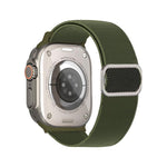 Diagonal gestreiftes D-Ring Schnalle Nylon Elastisches Uhrenarmband, Für Apple Watch 46mm / 49mm / 45mm / 44mm, Für Apple Watch 42mm / 41mm / 40mm / 38mm