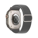 Diagonal gestreiftes D-Ring Schnalle Nylon Elastisches Uhrenarmband, Für Apple Watch 46mm / 49mm / 45mm / 44mm, Für Apple Watch 42mm / 41mm / 40mm / 38mm