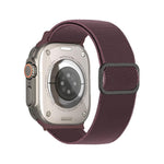 Diagonal gestreiftes D-Ring Schnalle Nylon Elastisches Uhrenarmband, Für Apple Watch 46mm / 49mm / 45mm / 44mm, Für Apple Watch 42mm / 41mm / 40mm / 38mm