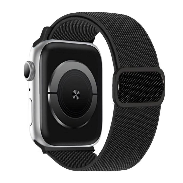 Diagonal gestreiftes D-Ring Schnalle Nylon Elastisches Uhrenarmband, Für Apple Watch 46mm / 49mm / 45mm / 44mm, Für Apple Watch 42mm / 41mm / 40mm / 38mm