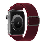 Diagonal gestreiftes D-Ring Schnalle Nylon Elastisches Uhrenarmband, Für Apple Watch 46mm / 49mm / 45mm / 44mm, Für Apple Watch 42mm / 41mm / 40mm / 38mm