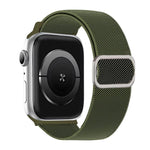 Diagonal gestreiftes D-Ring Schnalle Nylon Elastisches Uhrenarmband, Für Apple Watch 46mm / 49mm / 45mm / 44mm, Für Apple Watch 42mm / 41mm / 40mm / 38mm