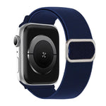 Diagonal gestreiftes D-Ring Schnalle Nylon Elastisches Uhrenarmband, Für Apple Watch 46mm / 49mm / 45mm / 44mm, Für Apple Watch 42mm / 41mm / 40mm / 38mm