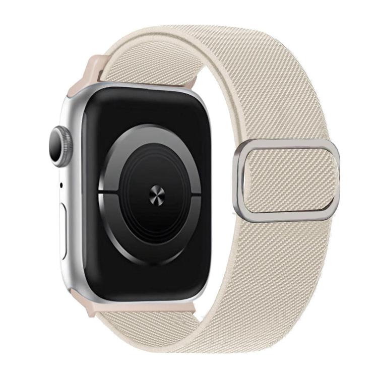 Diagonal gestreiftes D-Ring Schnalle Nylon Elastisches Uhrenarmband, Für Apple Watch 46mm / 49mm / 45mm / 44mm, Für Apple Watch 42mm / 41mm / 40mm / 38mm