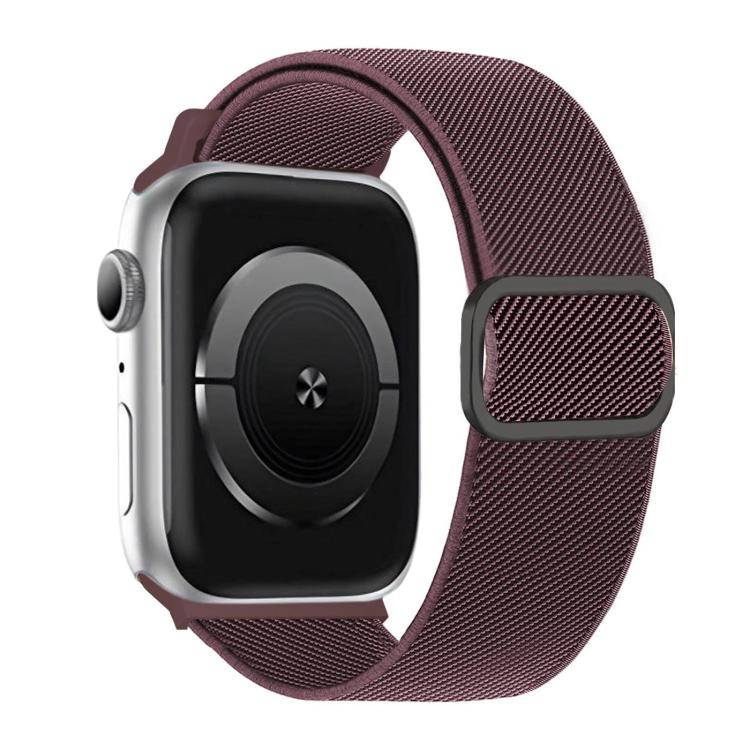 Diagonal gestreiftes D-Ring Schnalle Nylon Elastisches Uhrenarmband, Für Apple Watch 46mm / 49mm / 45mm / 44mm, Für Apple Watch 42mm / 41mm / 40mm / 38mm