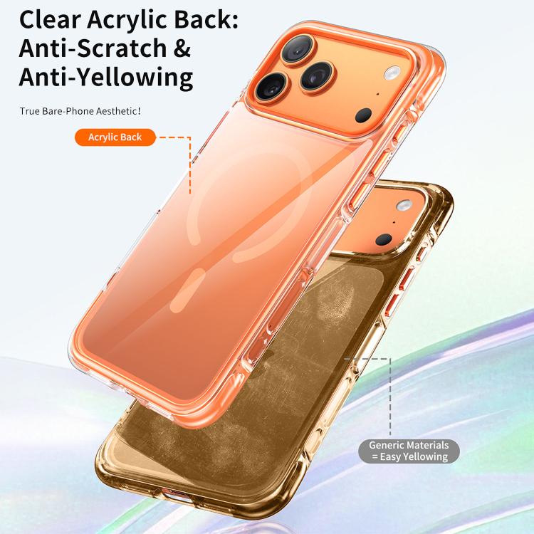 Vakuumversiegelte transparente Airbag Magnetische Acryl-Handyhülle, Für iPhone 17 Pro Max, Für iPhone 17 Pro, Für iPhone 17