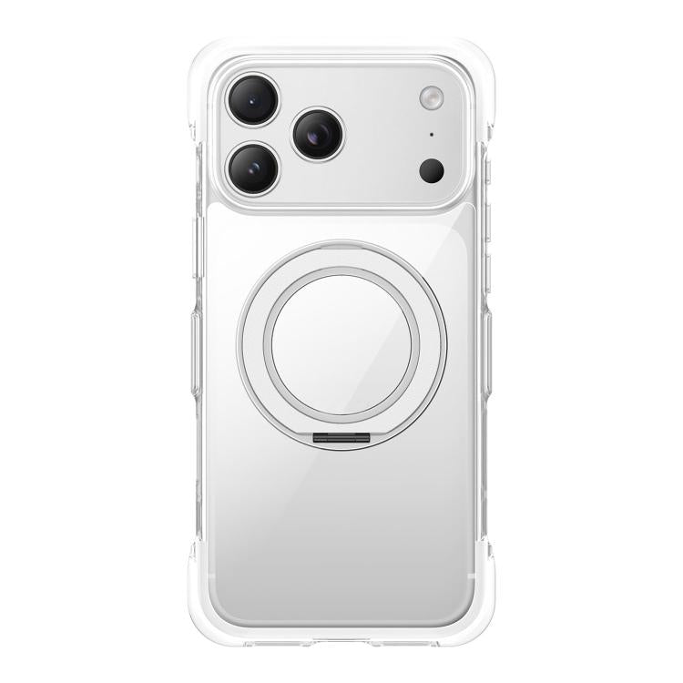 Vakuumversiegelte transparente Airbag Magnetische Drehhalter Acryl-Handyhülle, Für iPhone 17 Pro Max, Für iPhone 17 Pro, Für iPhone 17