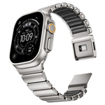 Magnetische Schnalle Einperlen-Silikon-Edelstahl-Uhrenarmband, Für Apple Watch 46mm / 49mm / 45mm / 44mm