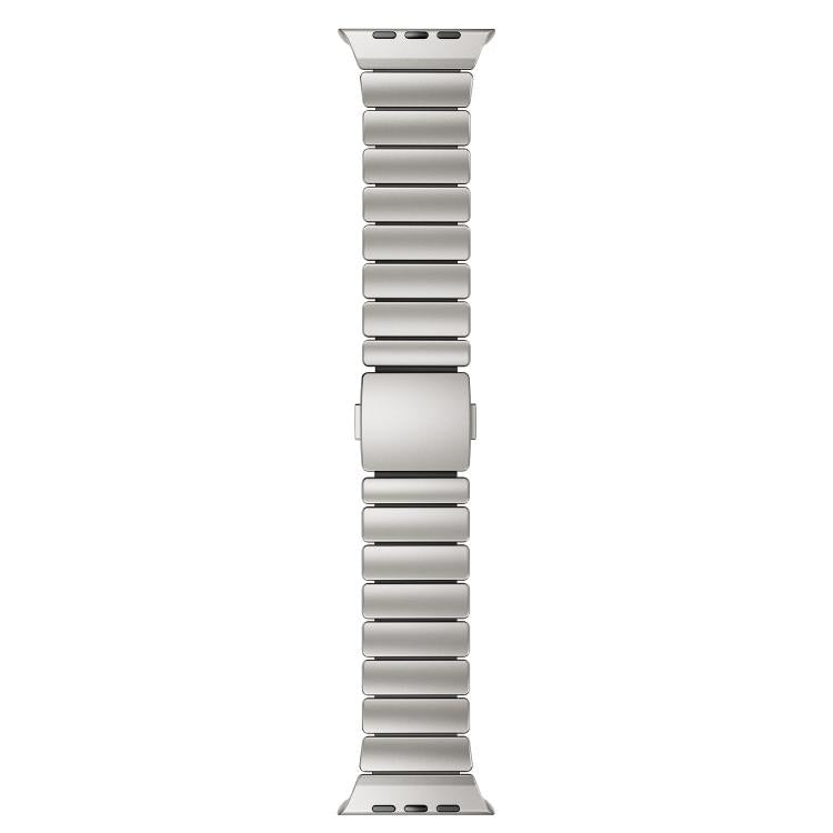 Magnetische Schnalle Einperlen-Silikon-Edelstahl-Uhrenarmband, Für Apple Watch 46mm / 49mm / 45mm / 44mm