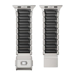 Magnetische Schnalle Einperlen-Silikon-Edelstahl-Uhrenarmband, Für Apple Watch 46mm / 49mm / 45mm / 44mm