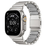 Magnetische Schnalle Einperlen-Silikon-Edelstahl-Uhrenarmband, Für Apple Watch 46mm / 49mm / 45mm / 44mm