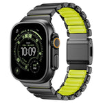 Magnetische Schnalle Einperlen-Silikon-Edelstahl-Uhrenarmband, Für Apple Watch 46mm / 49mm / 45mm / 44mm