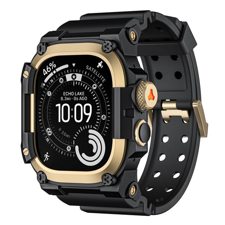 Metall-Schutzgehäuse Einteiliges TPU-Uhrenarmband, Für Apple Watch Ultra 3 / Ultra 2 / Ultra 1 49mm
