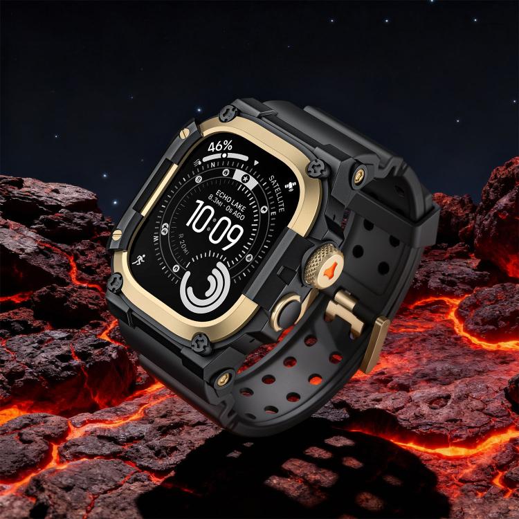 Metall-Schutzgehäuse Einteiliges TPU-Uhrenarmband, Für Apple Watch Ultra 3 / Ultra 2 / Ultra 1 49mm